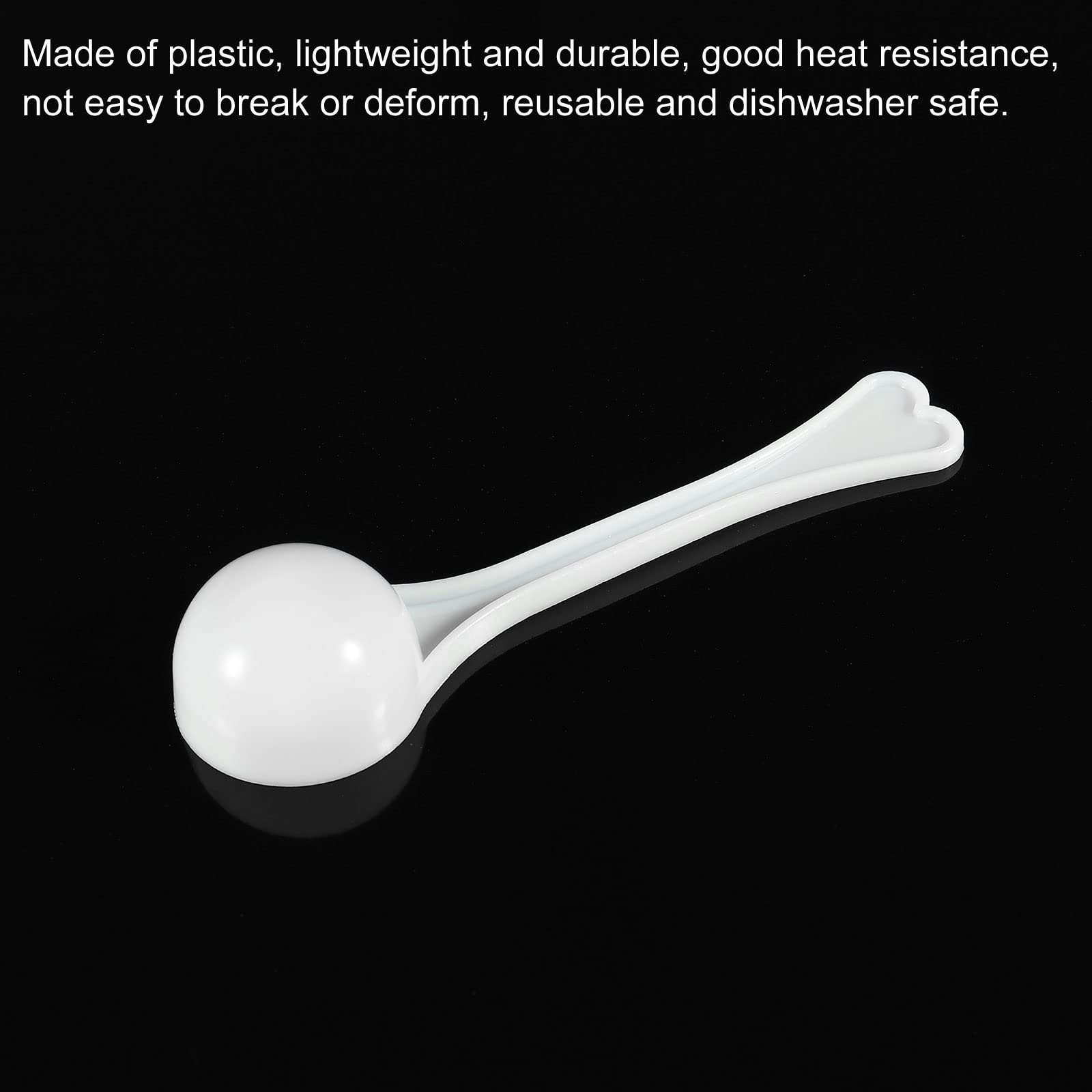 Meccanixity Micro Spoons 3 Gram Measuring Scoop Plastic Round Bottom Mini Spoon For Home Kitchen Powder Measurement Baking 15Pcs